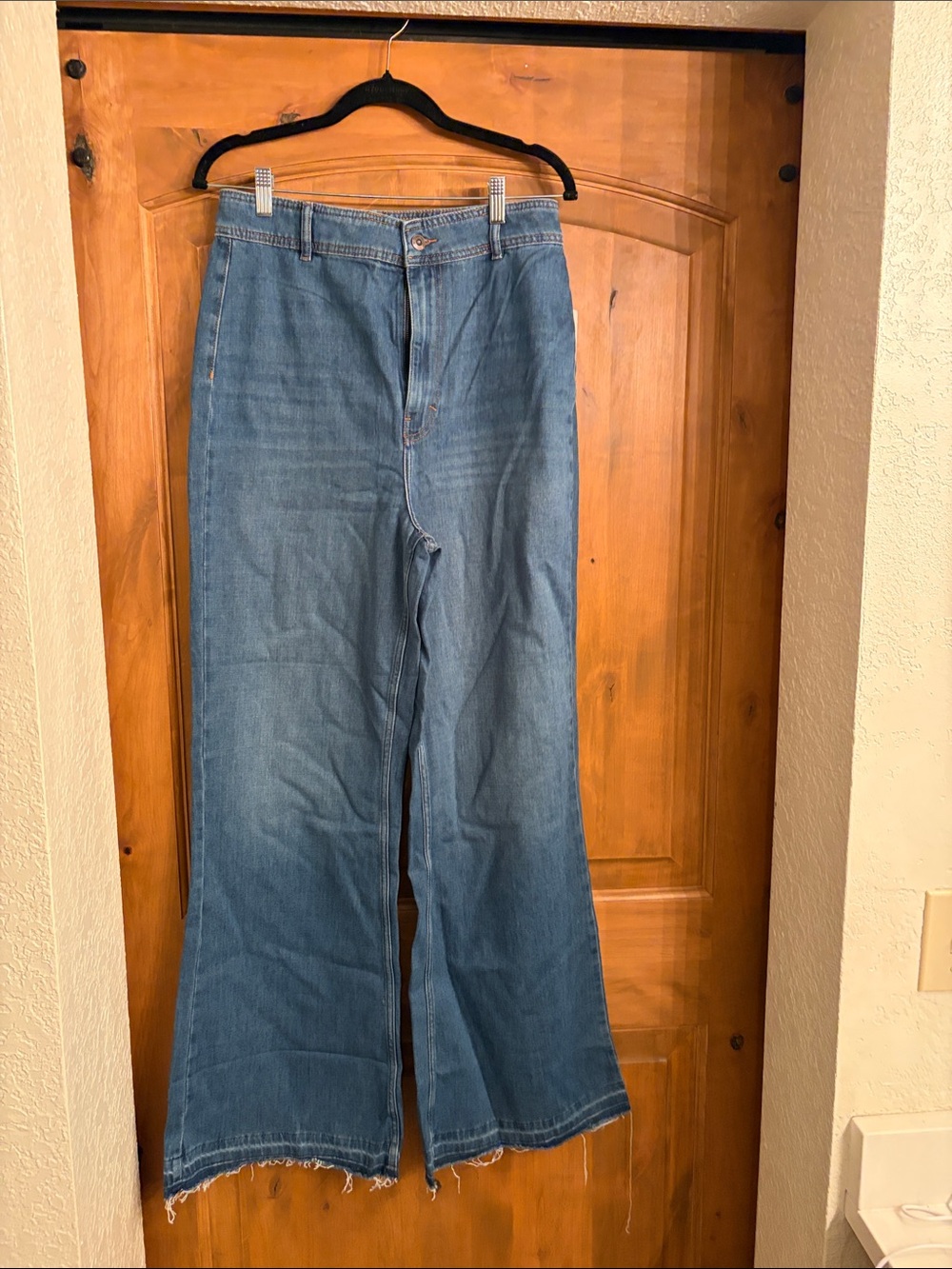 Women's High-Waist Flared Jeans in Light Blue
